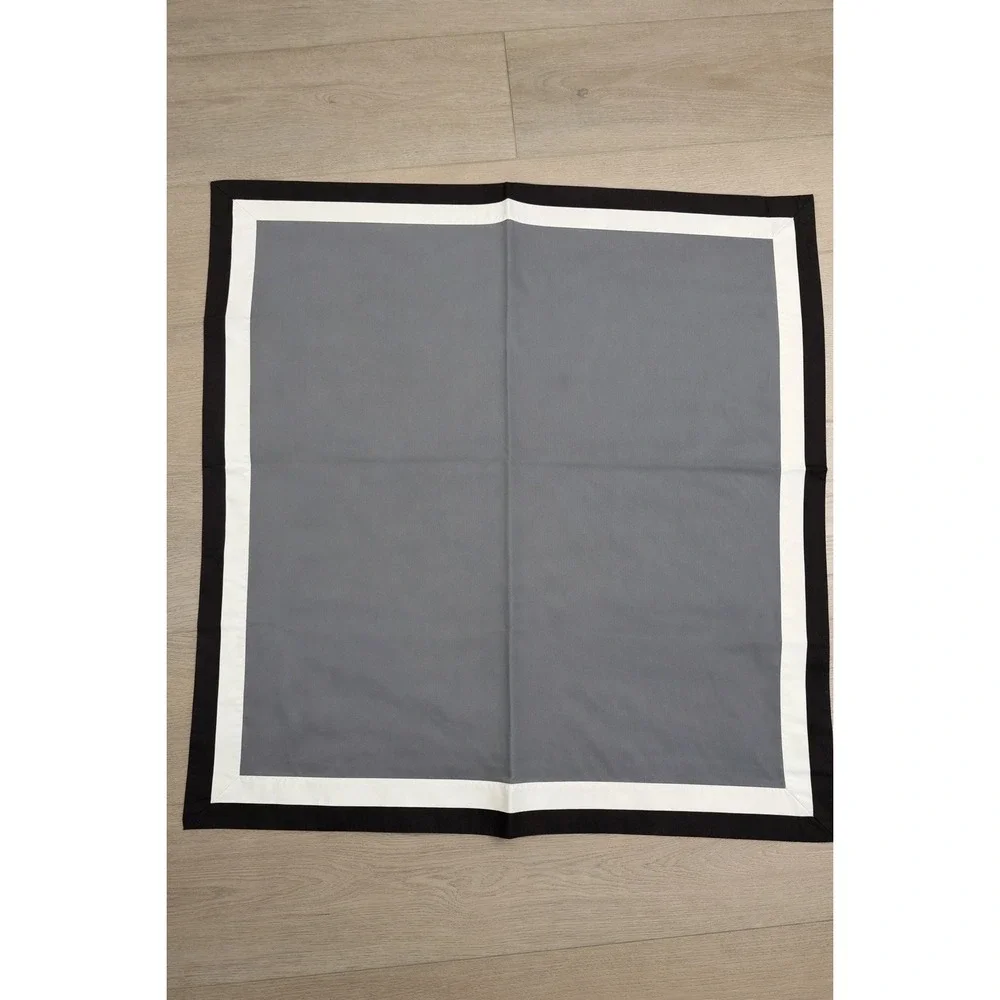 Frette King Duvet Cover & Euro Sham Set Grey Black White‎ Luxury Bedding NWOT